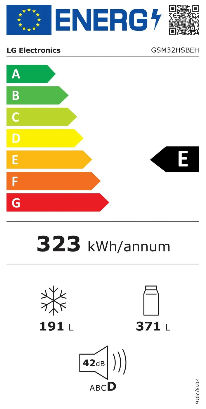 EU-Energielabel – Energieeffizienzklasse E