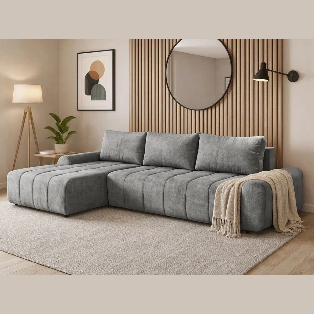 Beautysofa COSTA Ecksofa, Schlaffunktion, Bettkasten, modernes Design