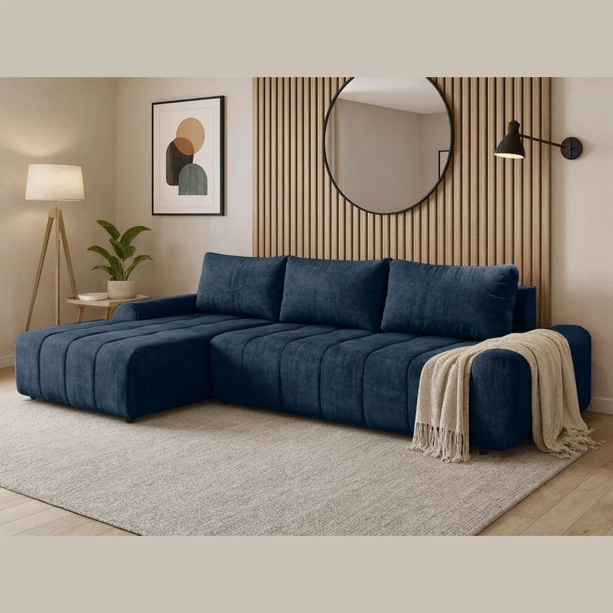 Beautysofa COSTA Ecksofa, Schlaffunktion, Bettkasten, modernes Design