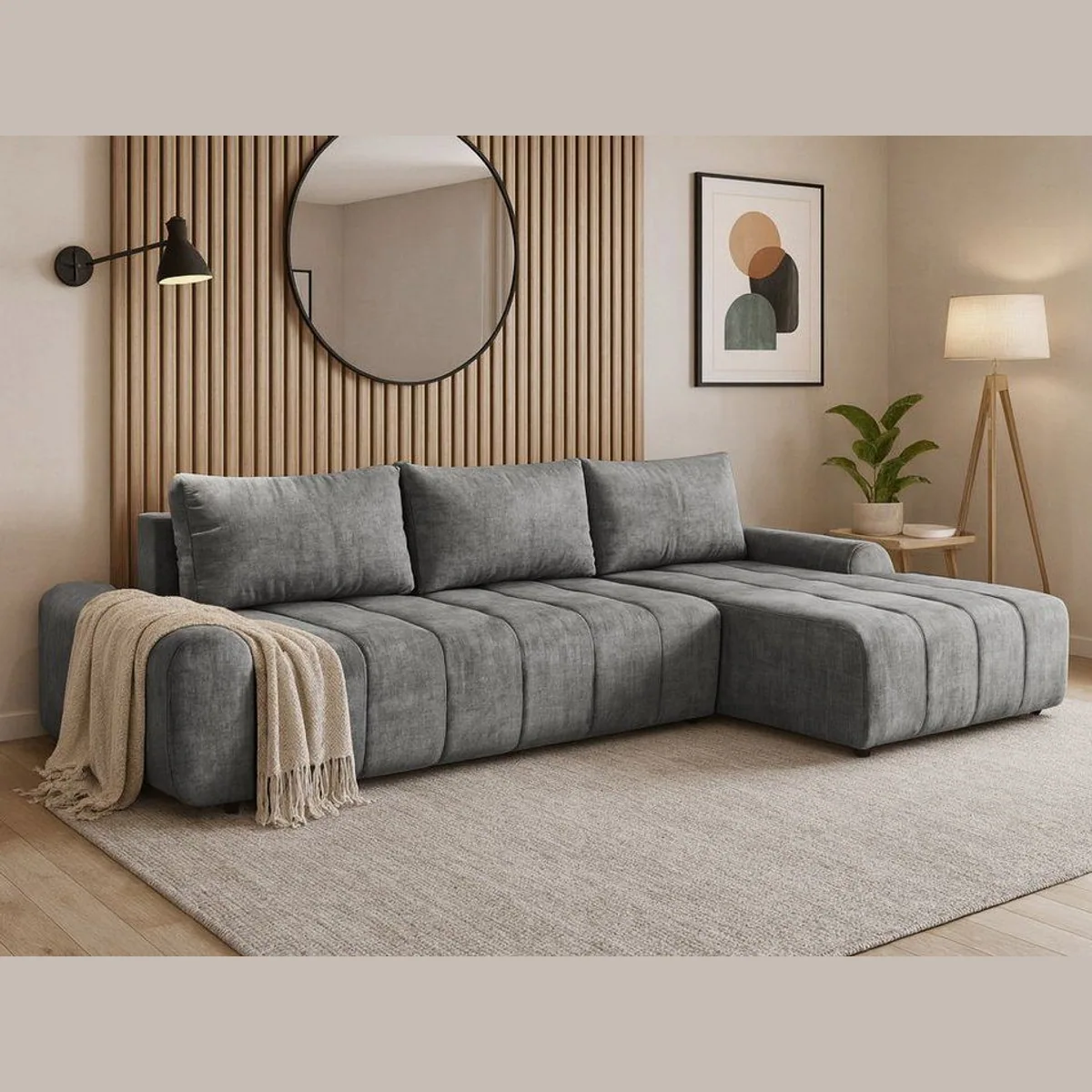Beautysofa COSTA Ecksofa, Schlaffunktion, Bettkasten, modernes Design