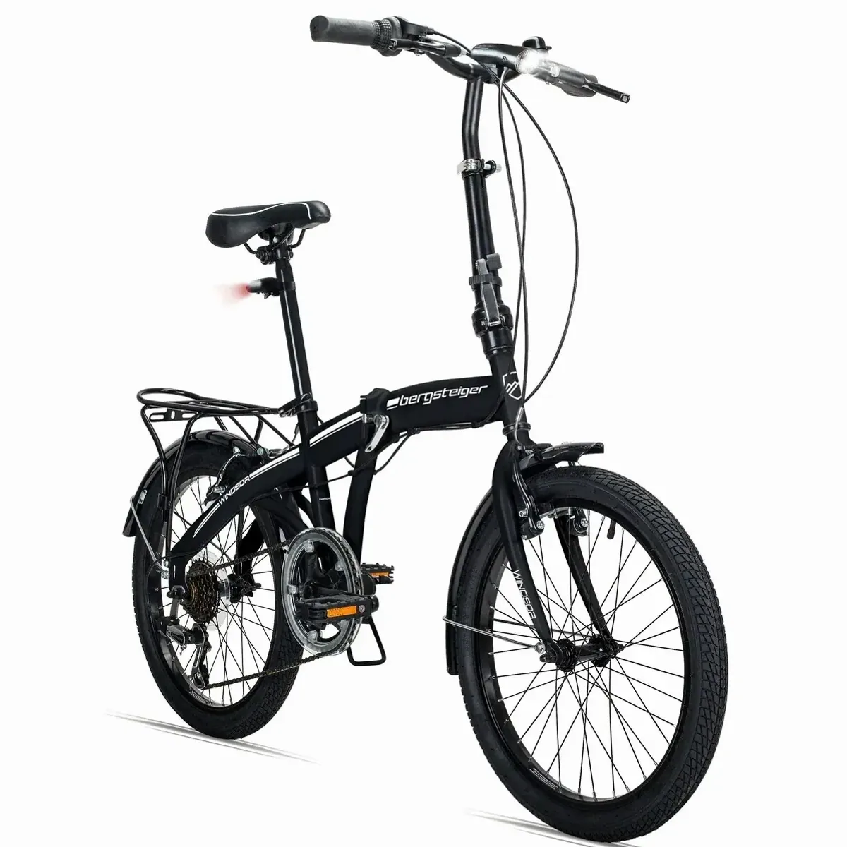 bergsteiger Faltrad Windsor 20 Zoll, 6-Gang Shimano, V-Bremsen, klappbar
