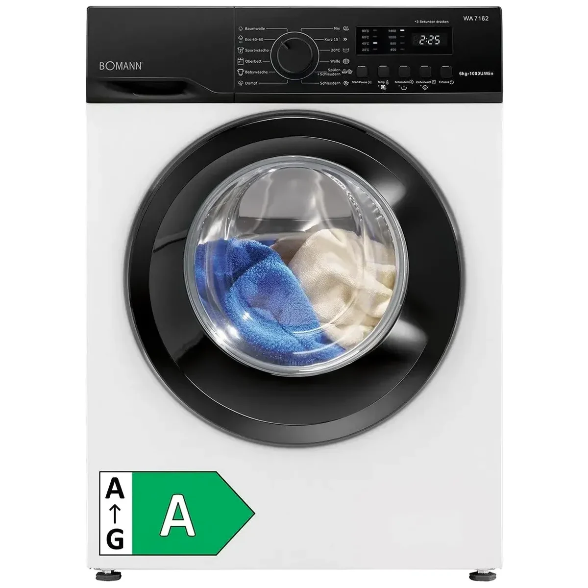 BOMANN WA 7162 Waschmaschine, 6 kg, 1000 U/min, Inverter-Motor