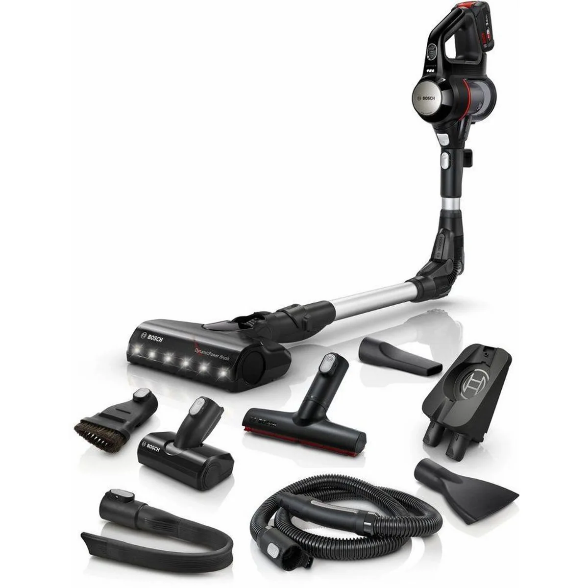 BOSCH Unlimited 7 Akku-Stielstaubsauger, hohe Saugkraft, lange Laufzeit, LED-Beleuchtung