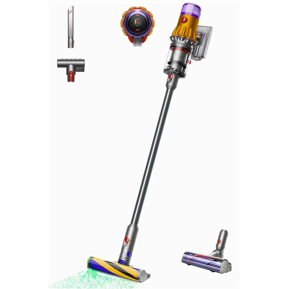 Dyson V12 Detect Slim Absolute, Laser-Staubsauger, Motorbar Elektrobürste