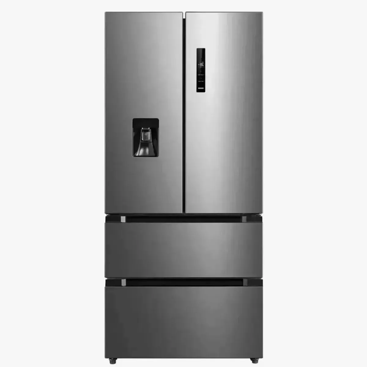 Hanseatic HFD18983DWDI French Door Kühlschrank, 343 l Kühlvolumen, integrierter Wasserspender, leise 35 dB