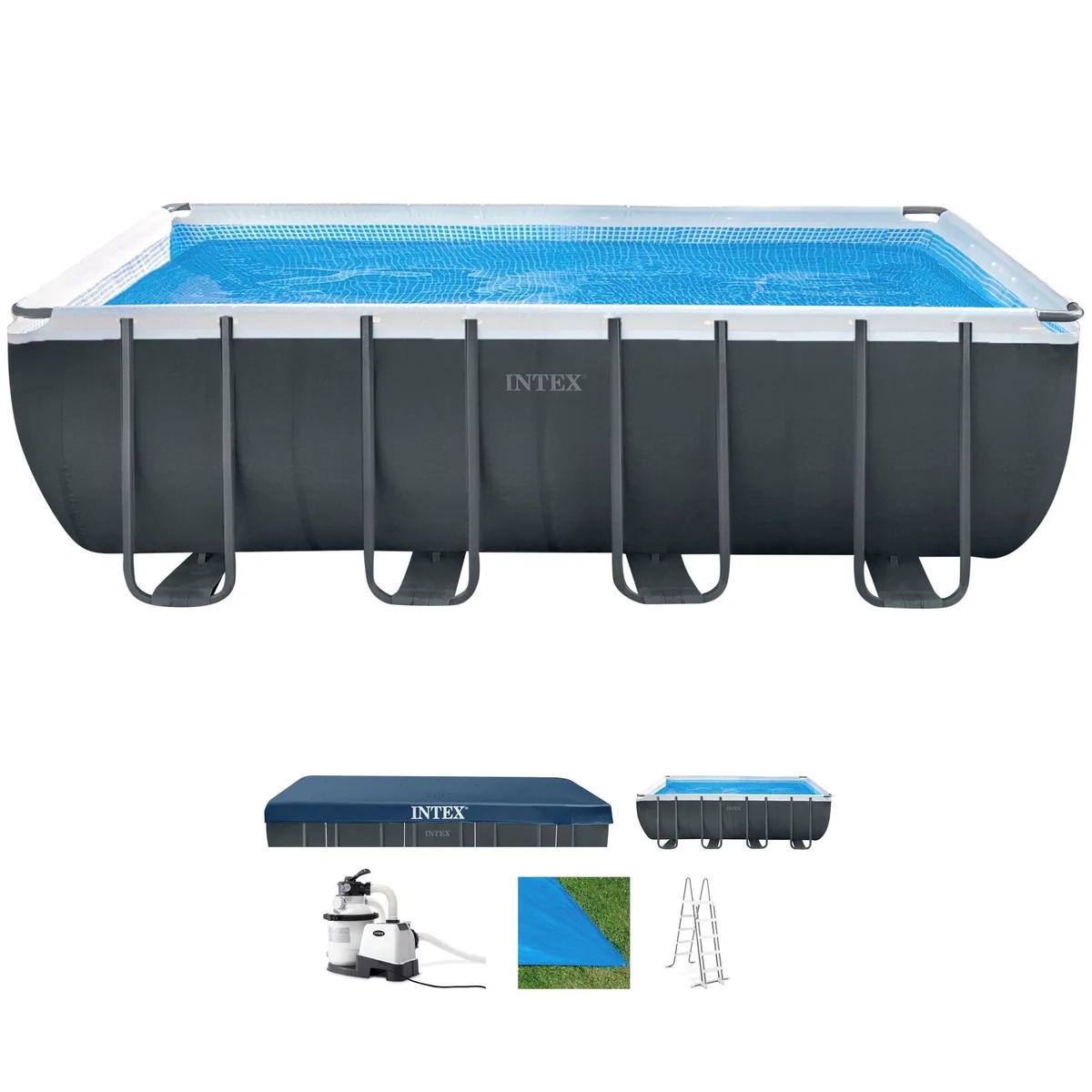 Intex Ultra XTR Frame Pool, rechteckig, 17.203 l, einfache Montage