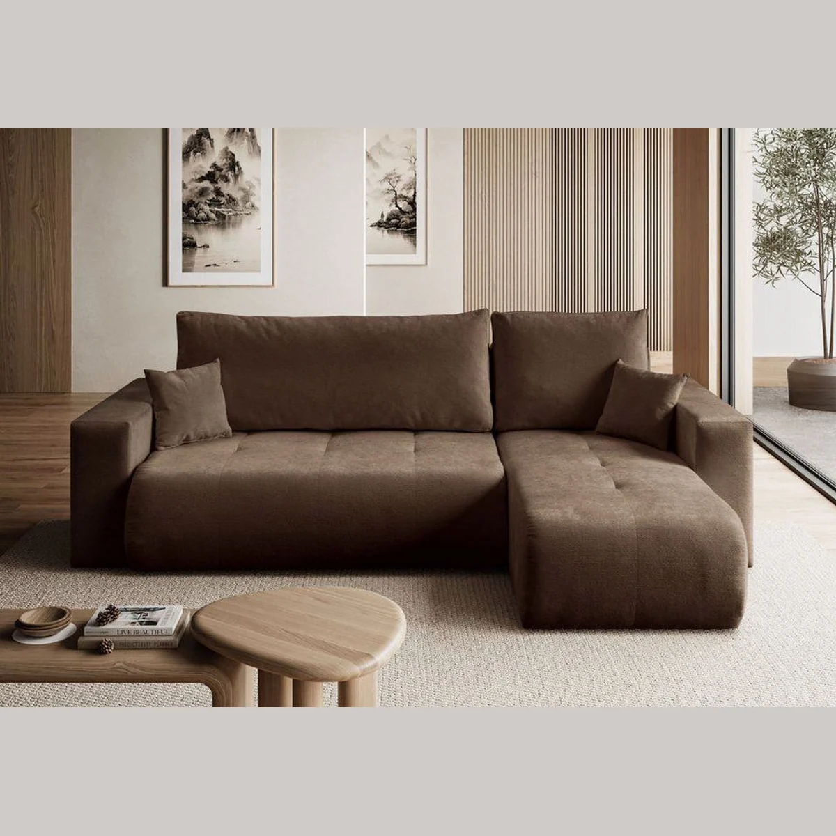 Lookway Ecksofa CLOUD, L-förmig, Schlaffunktion, Stauraum — 277x83x143 cm