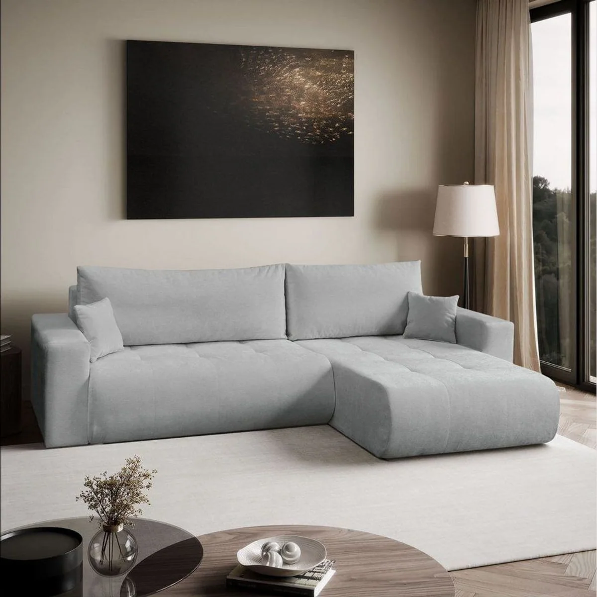 Lookway Ecksofa CLOUD, Schlaffunktion, Stauraum, modernes Design