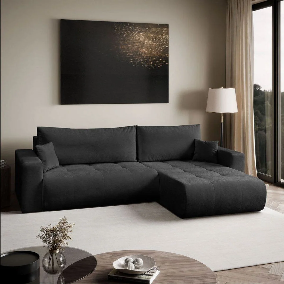 Lookway Ecksofa CLOUD, L-Form, Bettfunktion, Stauraum, 277x83x143 cm