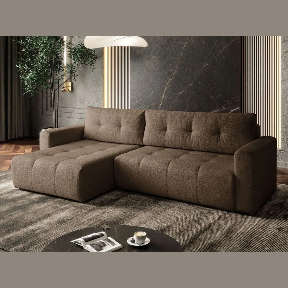 Lookway ASTON Ecksofa, L-Form, mit Bettkasten und Schlaffunktion