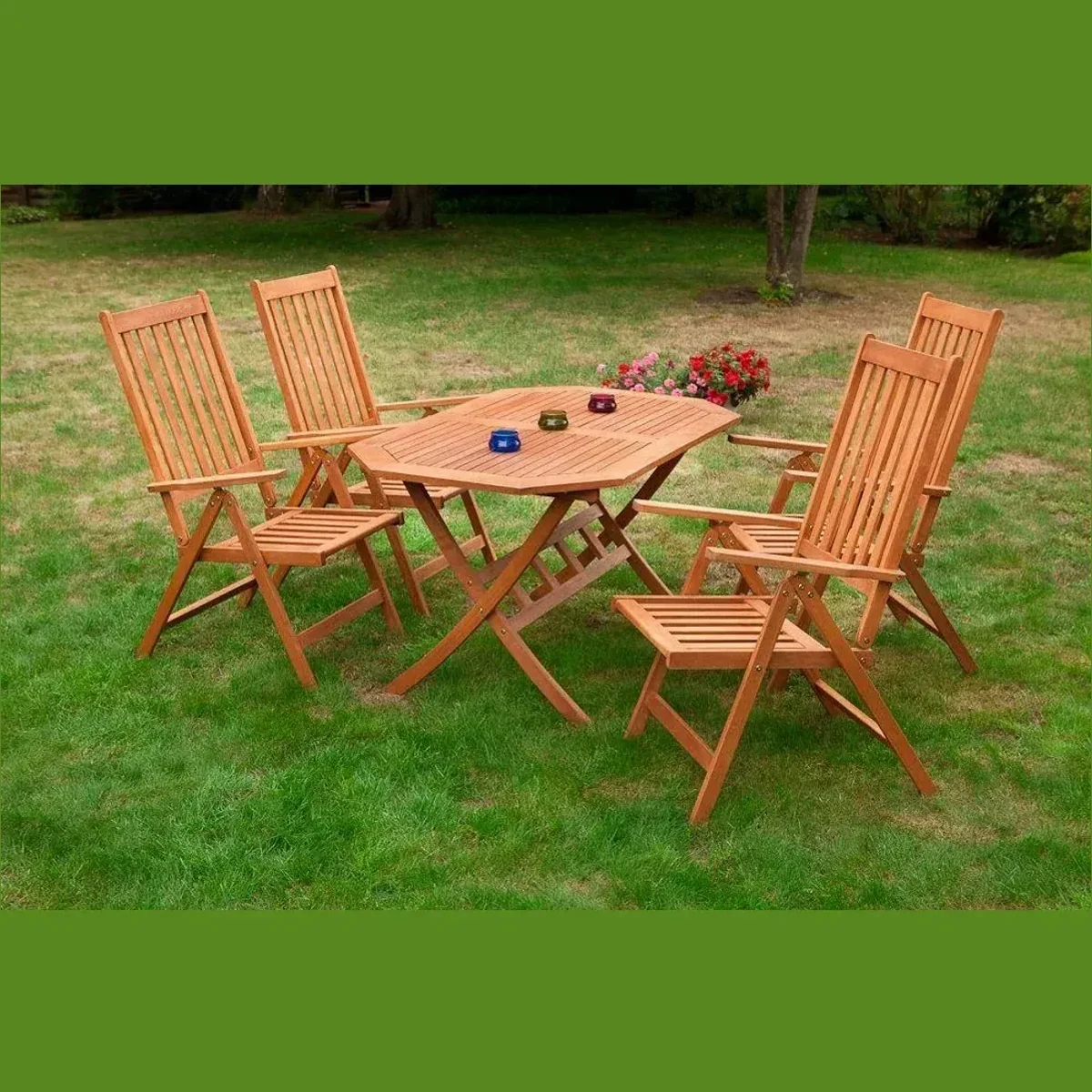 MERXX Vitoria Garten-Essgruppe, klappbar, für 4 Personen, FSC-zertifiziert