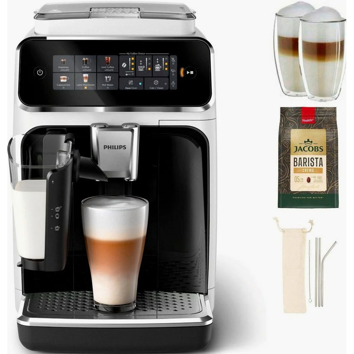 Philips EP3343/50 Kaffeevollautomat, 6 Getränke, LatteGo-Milchsystem, SilentBrew Technologie