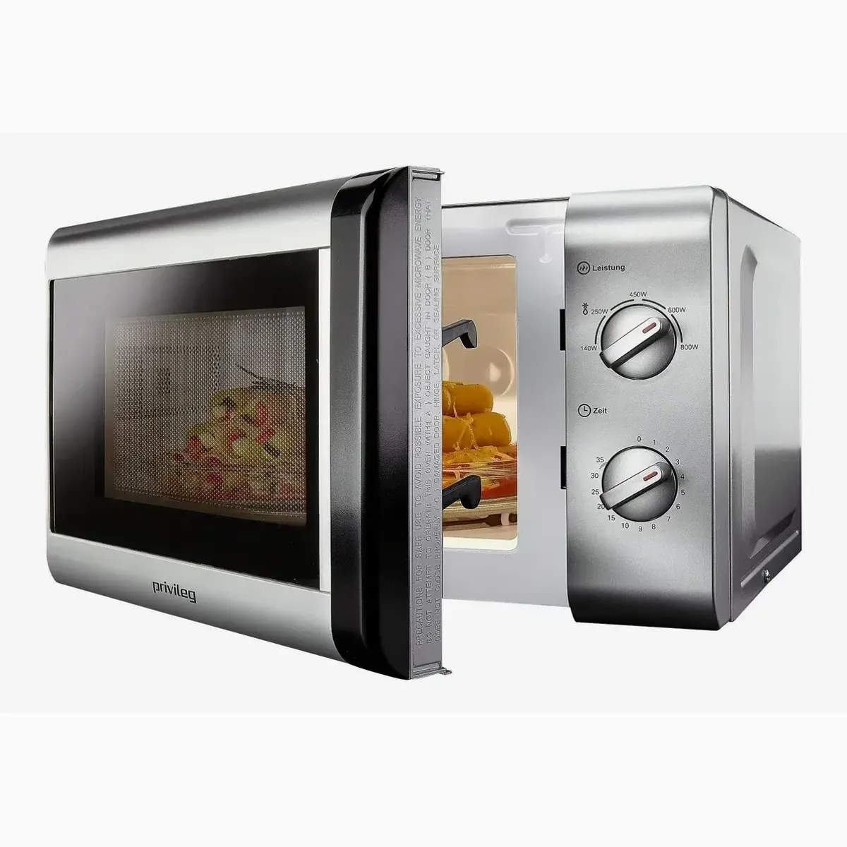 Privileg Mikrowelle 148438, 20 l, 5 Leistungsstufen, silber