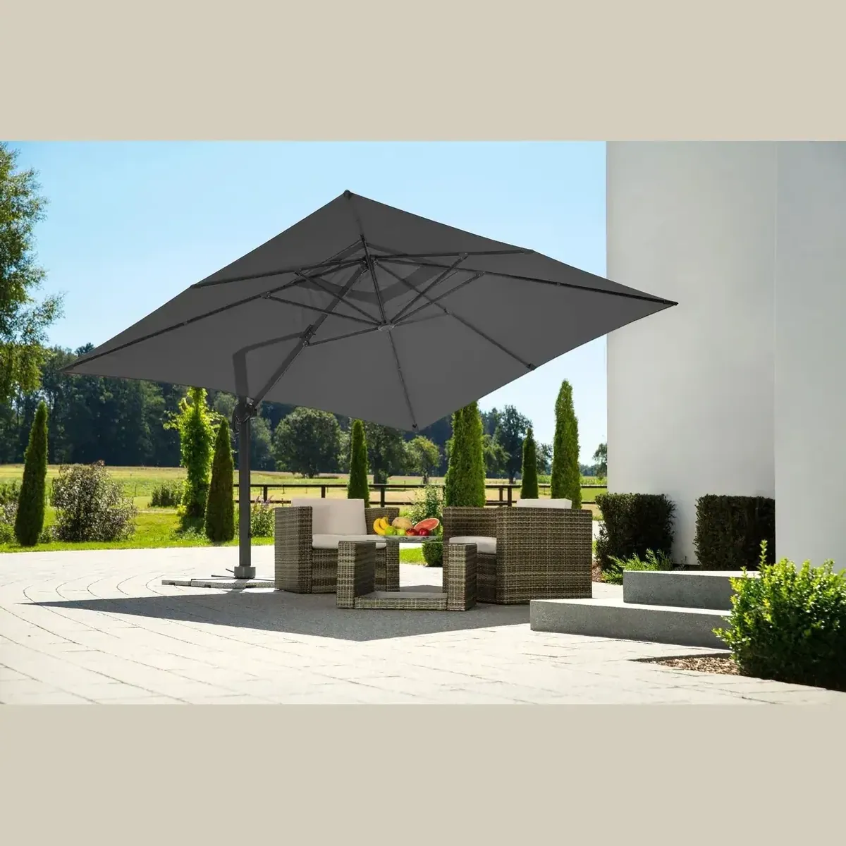 Schneider Schirme Ampelschirm Rhodos Grande, 300x400 cm, neigbar, drehbar, wasserabweisend