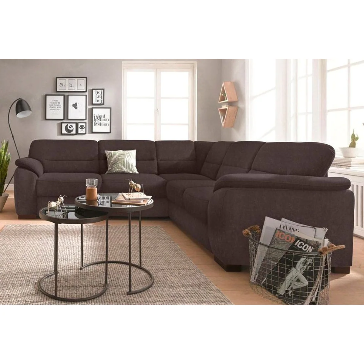 sit&more Montego Ecksofa L-Form, Komfortsitzhöhe 46 cm, mit Stauraum