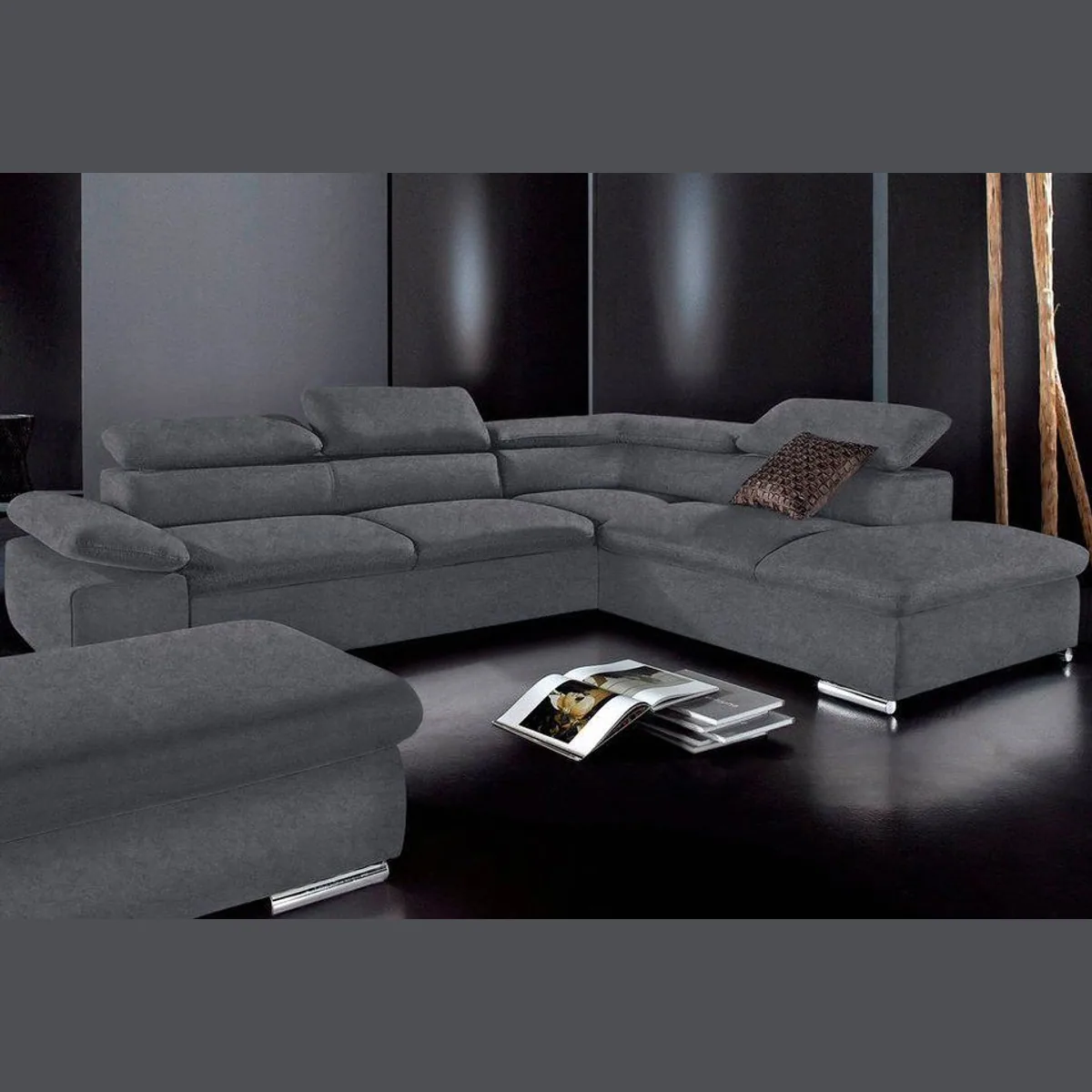 sit&more Alcudia Ecksofa L-Form, Arm- und Kopfteilverstellung, Komfortsitz — 272 cm, manuelle Anpassung, atmungsaktive Microfaser