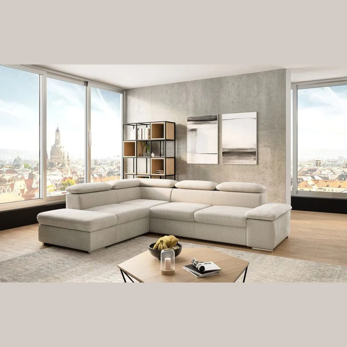 sit&more Ecksofa Valantine L-Form, Armteilverstellung, Kopfteilverstellung, 272 cm