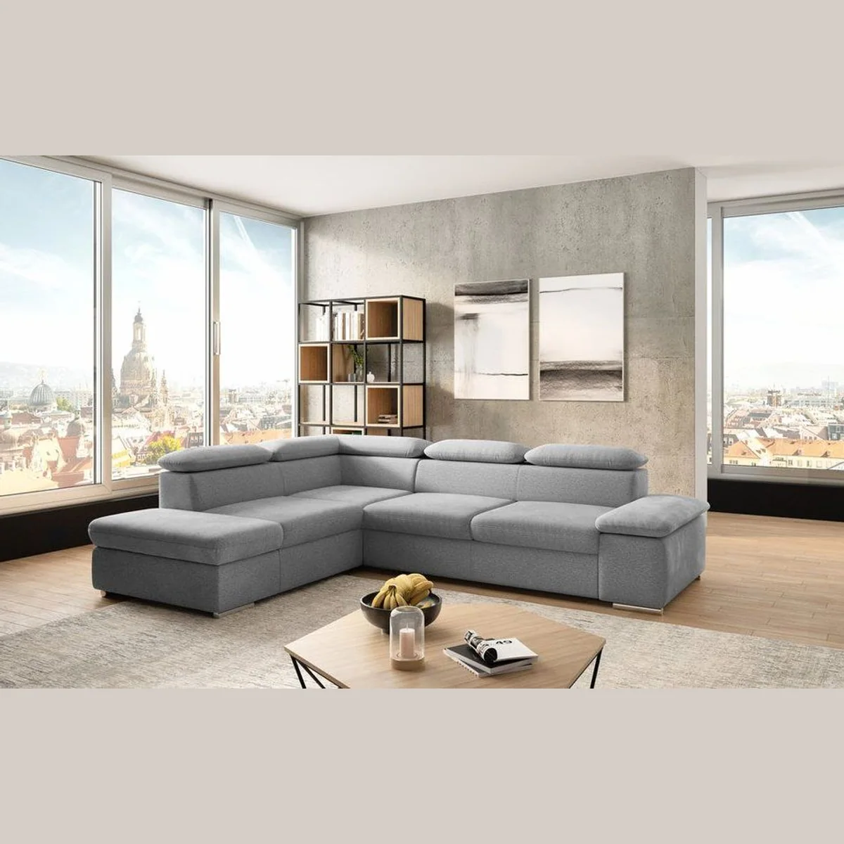 sit&more Ecksofa Valantine L-Form, Armteilverstellung, Kopfteilverstellung, 272 cm