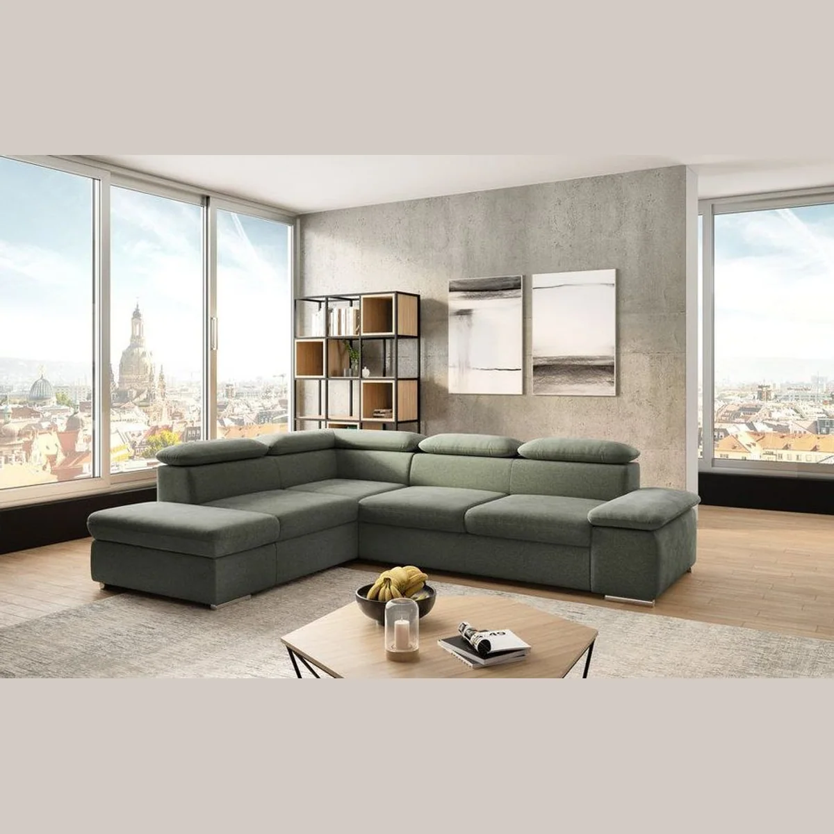 sit&more Valantine Ecksofa L-Form, 272 cm, Armteil- und Kopfteilverstellung, Schlaffunktion