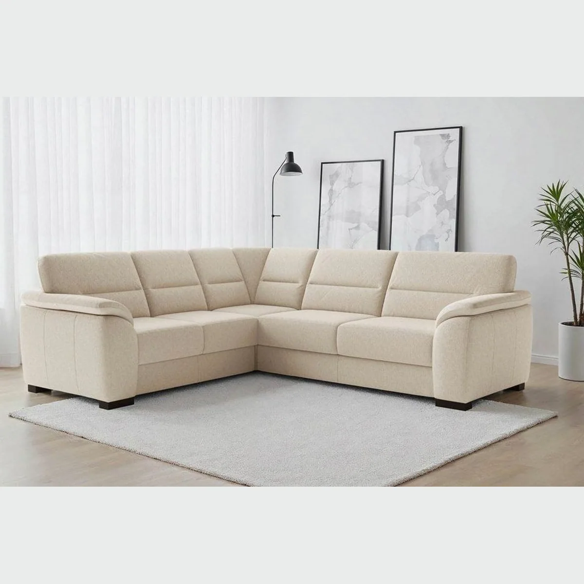 sit&more Ecksofa Montego L-Form, Komfortsitzhöhe 46 cm, große Stoffauswahl