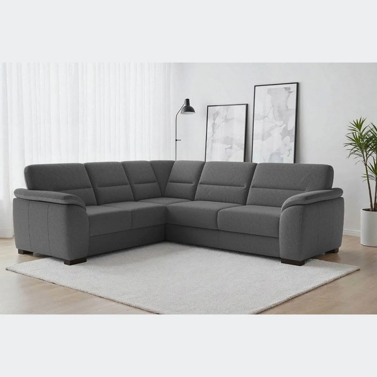 sit&more Ecksofa Montego L-Form, Komfortsitzhöhe 46 cm, mit Stauraum