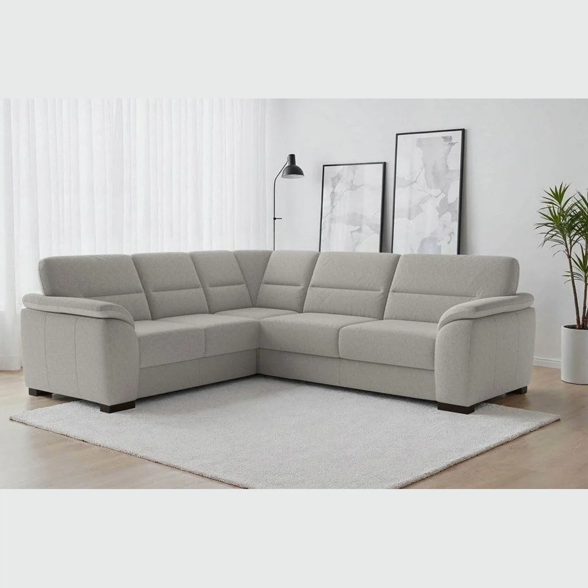 sit&more Ecksofa Montego L-Form, 256 cm, Komfortsitzhöhe 46 cm, Schubkasten
