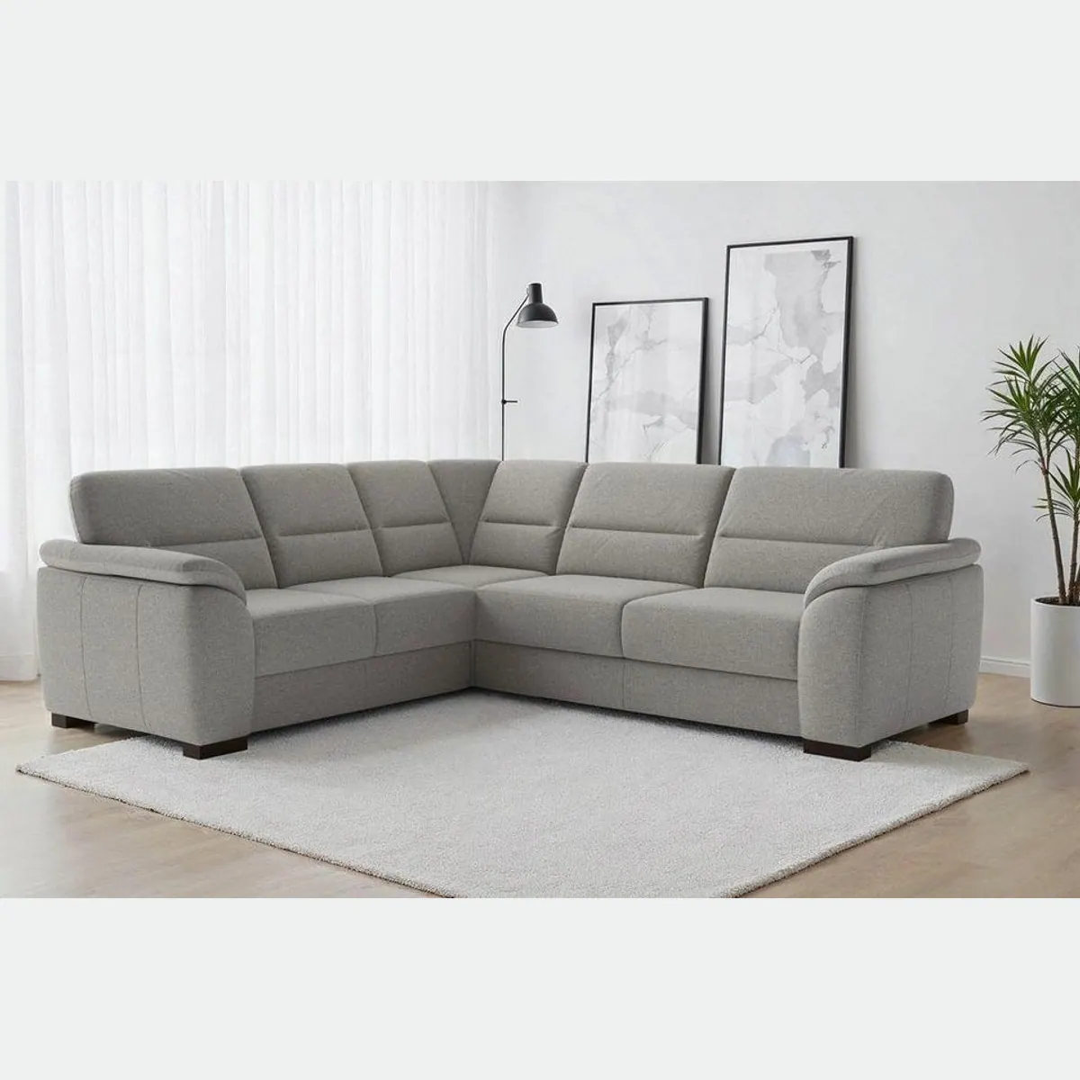 sit&more Montego Ecksofa L-Form, 256 cm, Komfortsitzhöhe 46 cm, optional Schlaffunktion