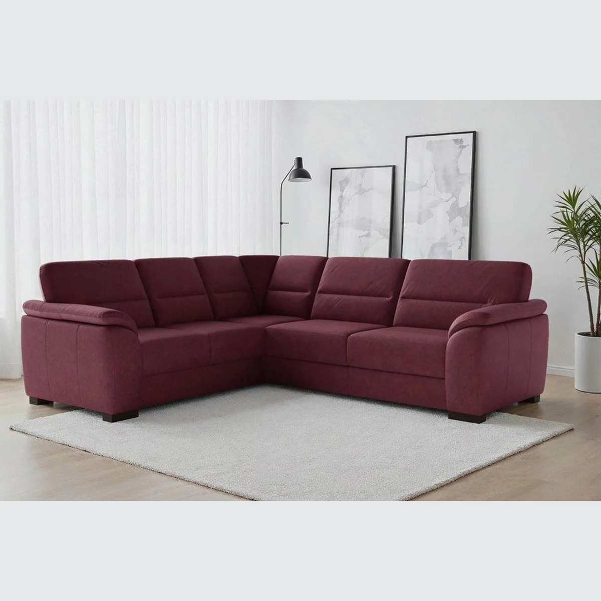 sit&more Ecksofa Montego L-Form, Komfortsitzhöhe 46 cm, große Stoffauswahl, optional Schlaffunktion