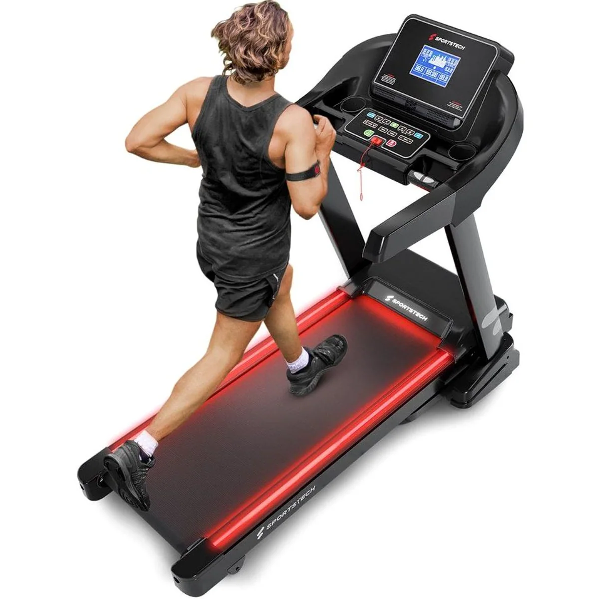 Sportstech F37s Laufband, 20 km/h, 15 Steigungslevel, klappbar