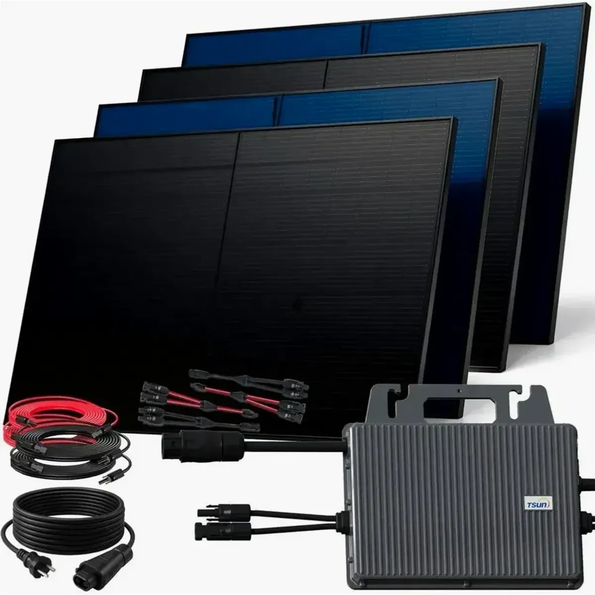 SUNNIVA Balkonkraftwerk 2000W, bifaziale Solarmodule, Plug & Play Installation