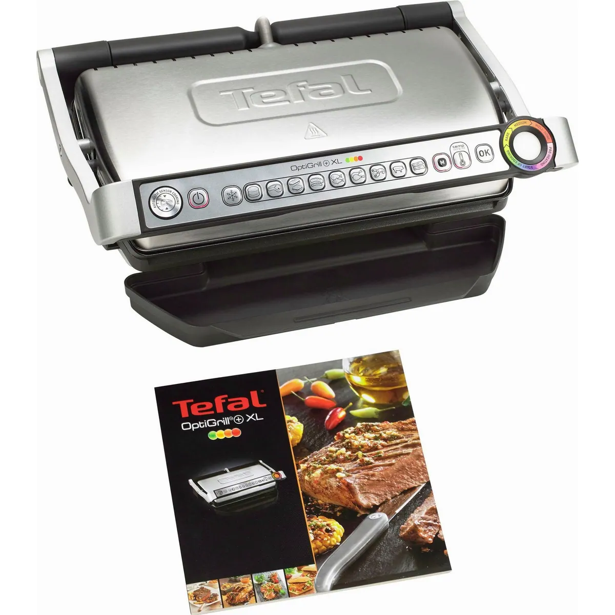 Tefal OptiGrill+ XL GC722D, 2180 W, automatische Garzustandsanzeige