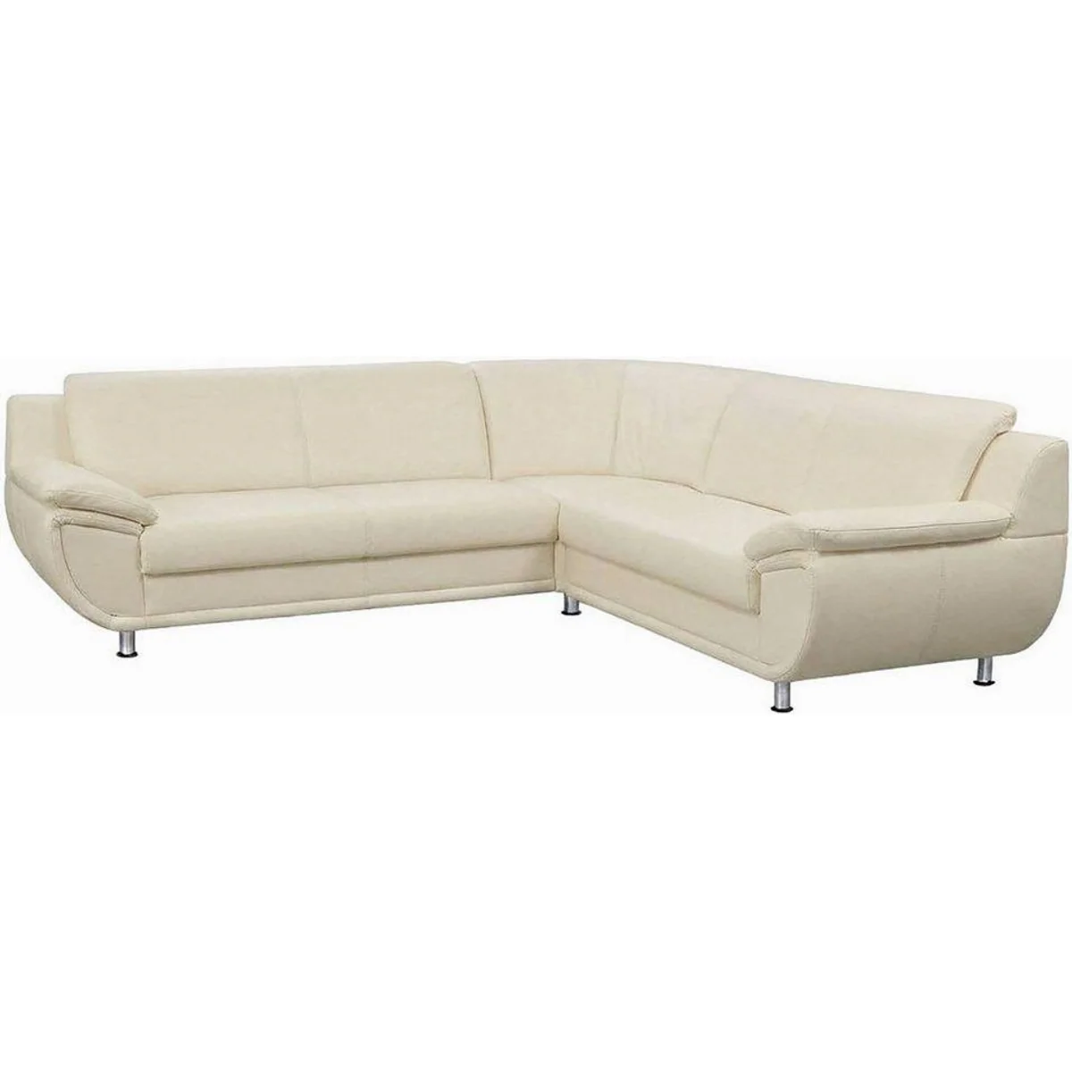 TRENDMANUFAKTUR Ecksofa Rondo, Schlaffunktion, breite Armlehnen, L-Form, chromfarbene Füße